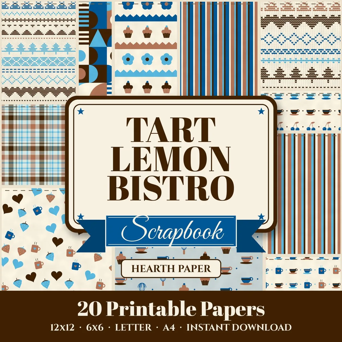 Tart Lemon Bistro Digital Paper Pack cover