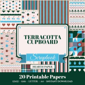 Terracotta Cupboard Digital Paper Pack cover