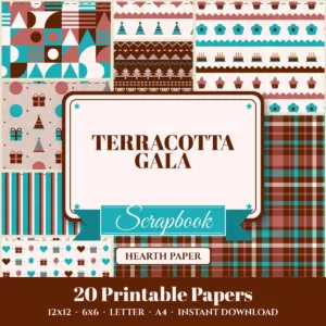 Terracotta Gala Digital Paper Pack cover