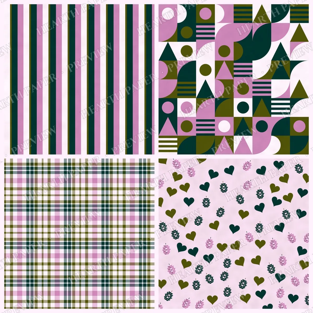 Tinsel Garland Digital Paper Pack preview 6