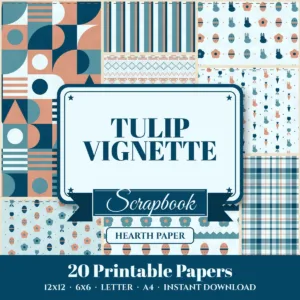 Tulip Vignette Digital Paper Pack cover