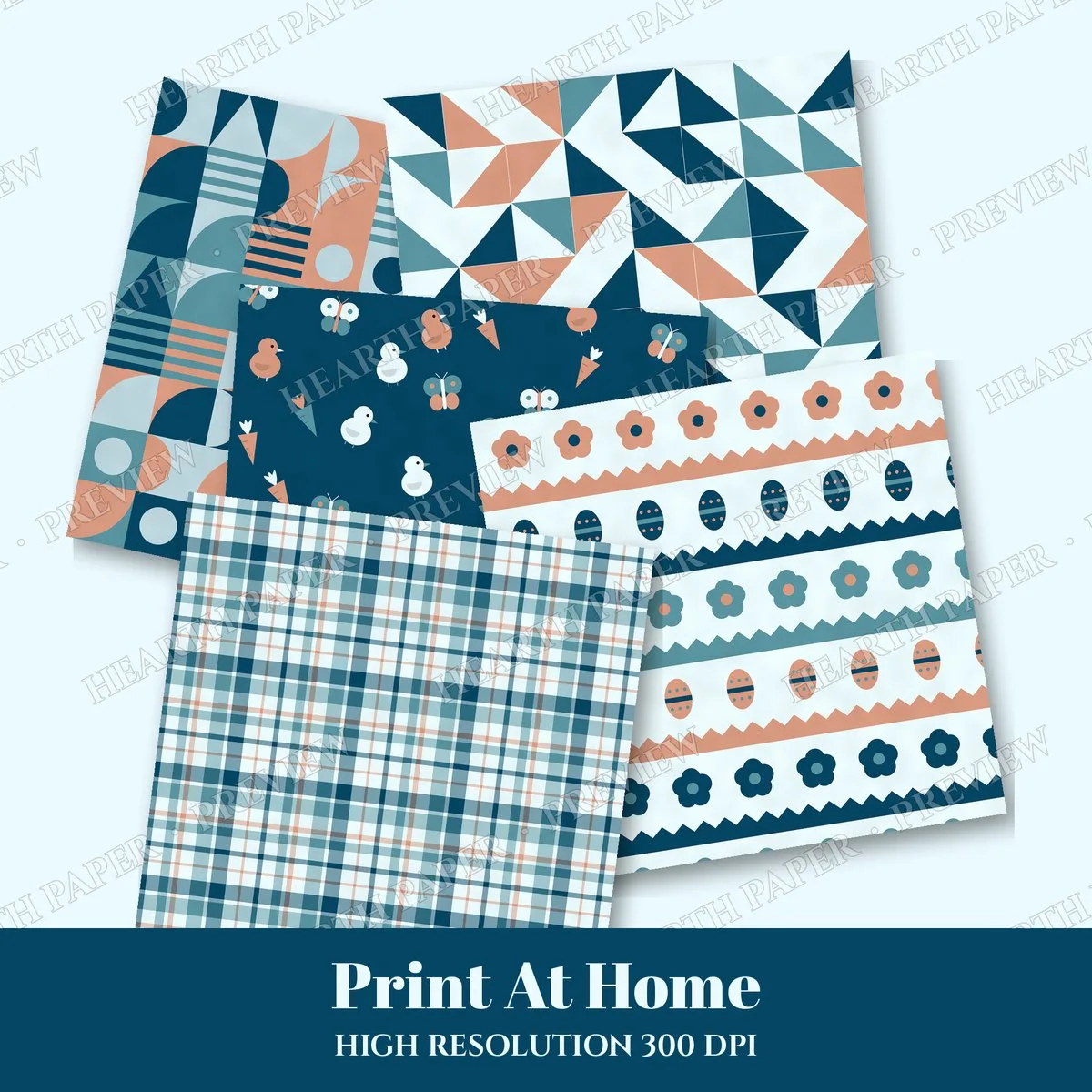 Tulip Vignette Digital Paper Pack preview 3