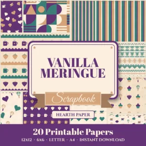 Vanilla Meringue Digital Paper Pack cover