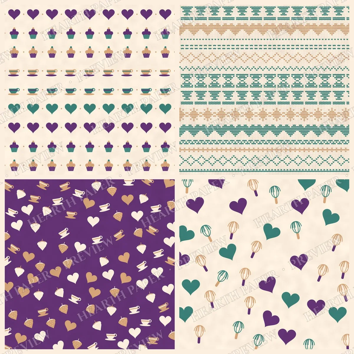 Vanilla Meringue Digital Paper Pack preview 5