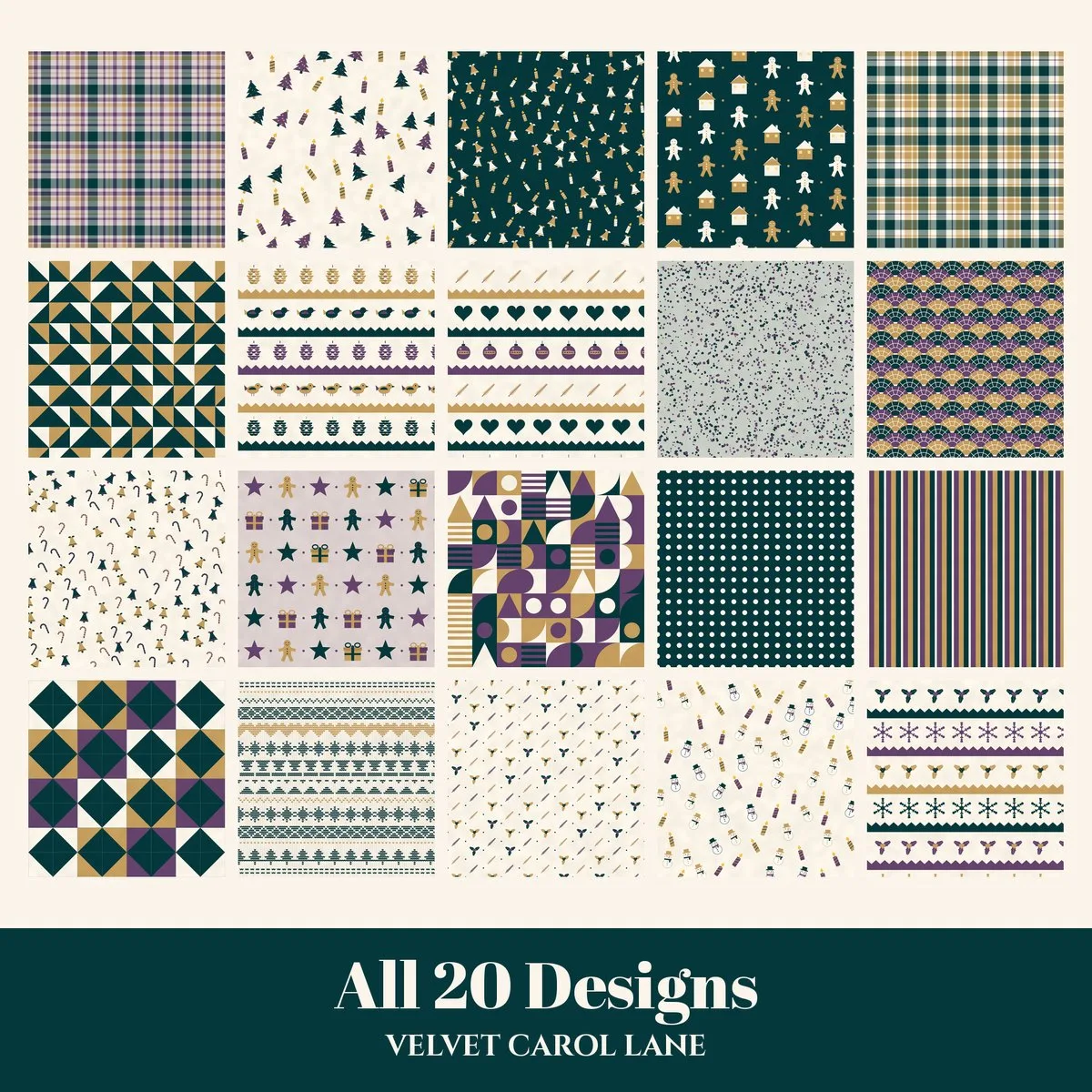 Velvet Carol Lane Digital Paper Pack preview 2