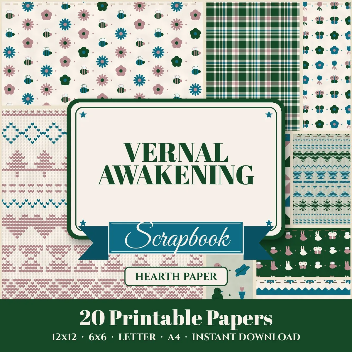 Vernal Awakening Digital Paper Pack cover