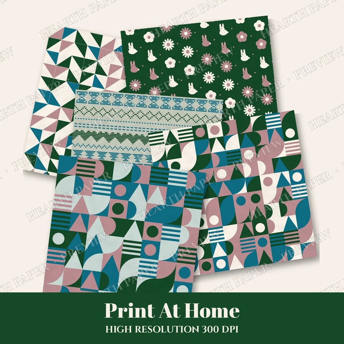 Vernal Awakening Digital Paper Pack preview 3