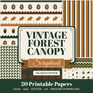 Vintage Forest Canopy Digital Paper Pack cover