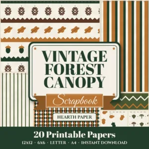 Vintage Forest Canopy Digital Paper Pack
