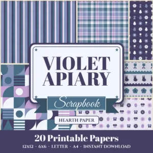 Violet Apiary Digital Paper Pack cover