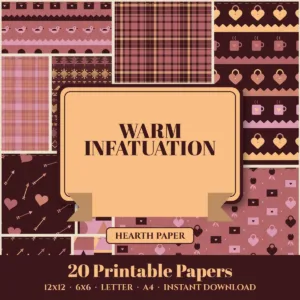 Warm Infatuation Digital Paper Pack cover