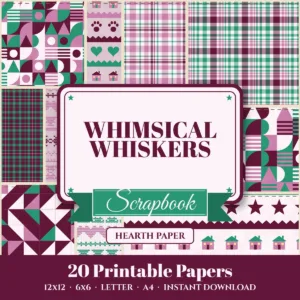 Whimsical Whiskers Digital Paper Pack cover