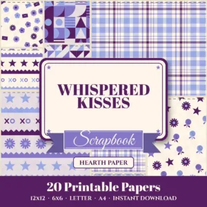 Whispered Kisses Digital Paper Pack cover