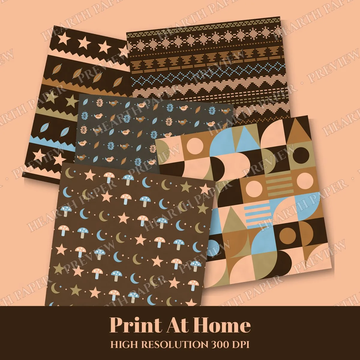 Whispering Birch Digital Paper Pack preview 3