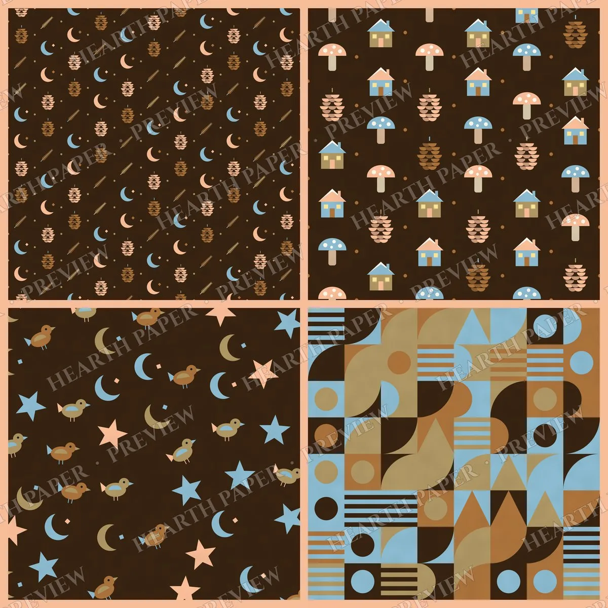 Whispering Birch Digital Paper Pack preview 6