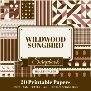 Wildwood Songbird Digital Paper Pack cover