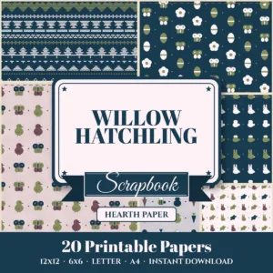Willow Hatchling Digital Paper Pack cover