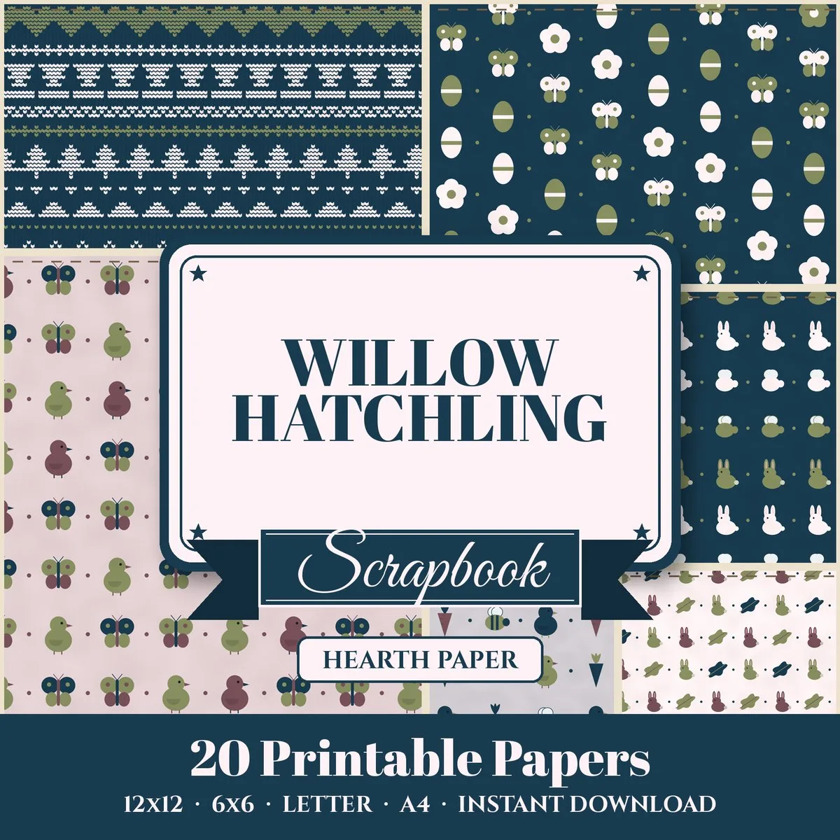 Willow Hatchling Digital Paper Pack cover