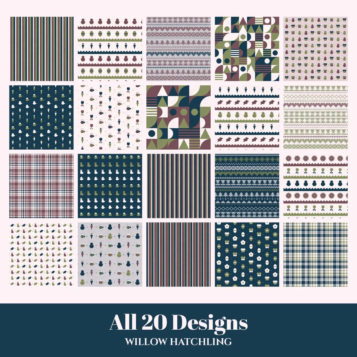 Willow Hatchling Digital Paper Pack preview 2