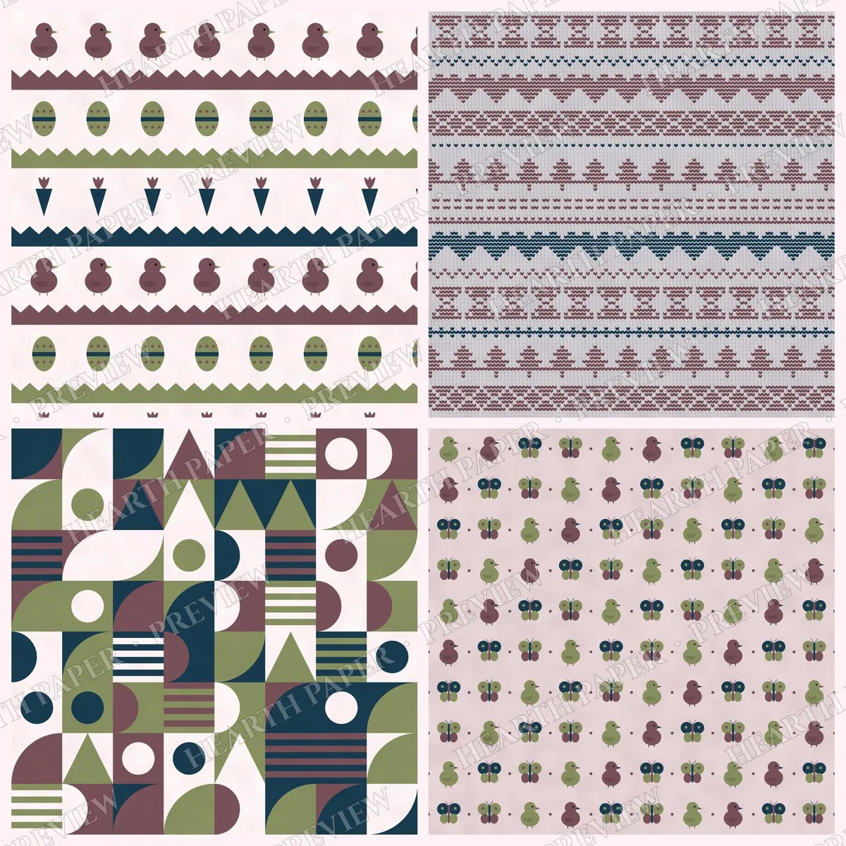 Willow Hatchling Digital Paper Pack preview 5