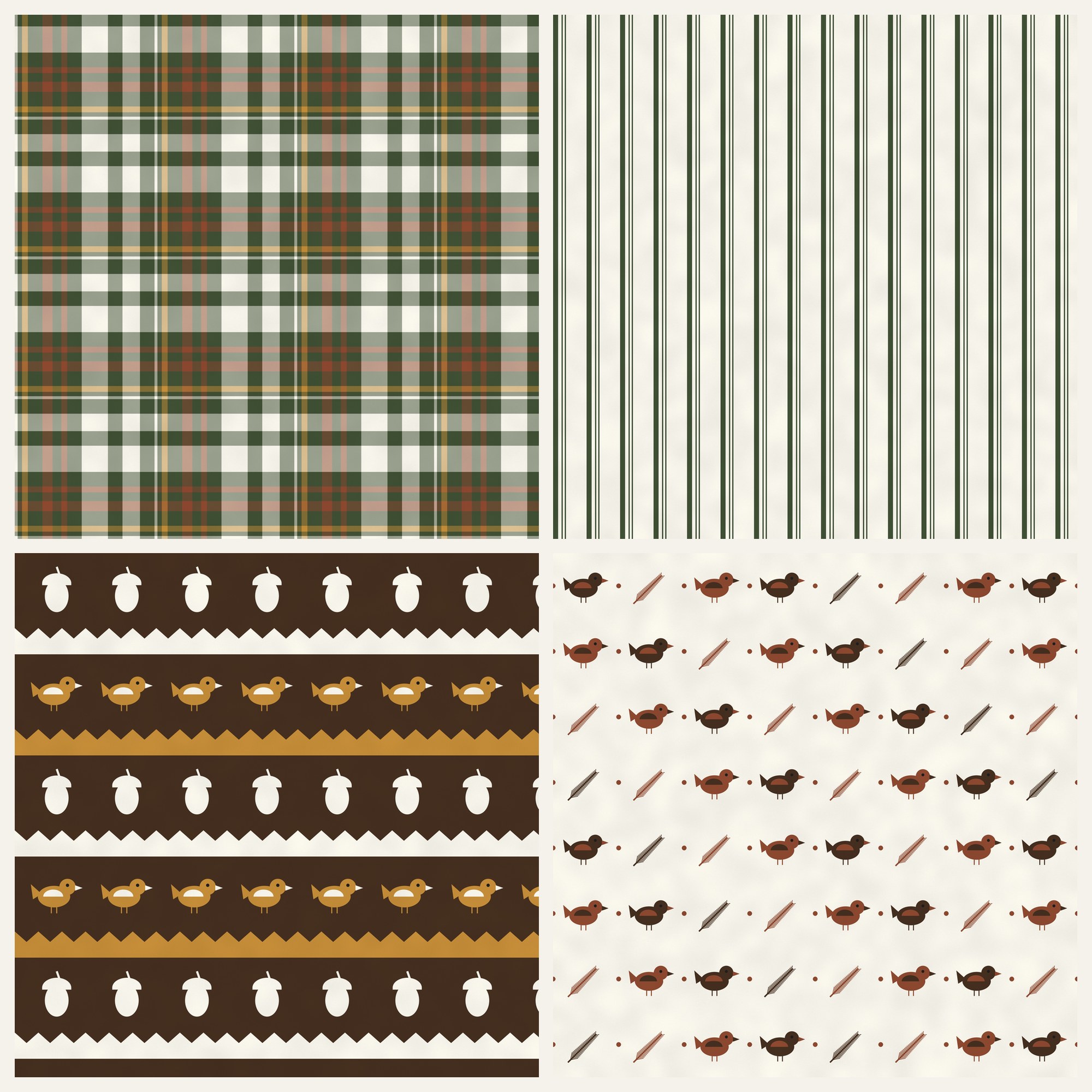 Woodland Acorn Grove Digital Paper Pack preview 5