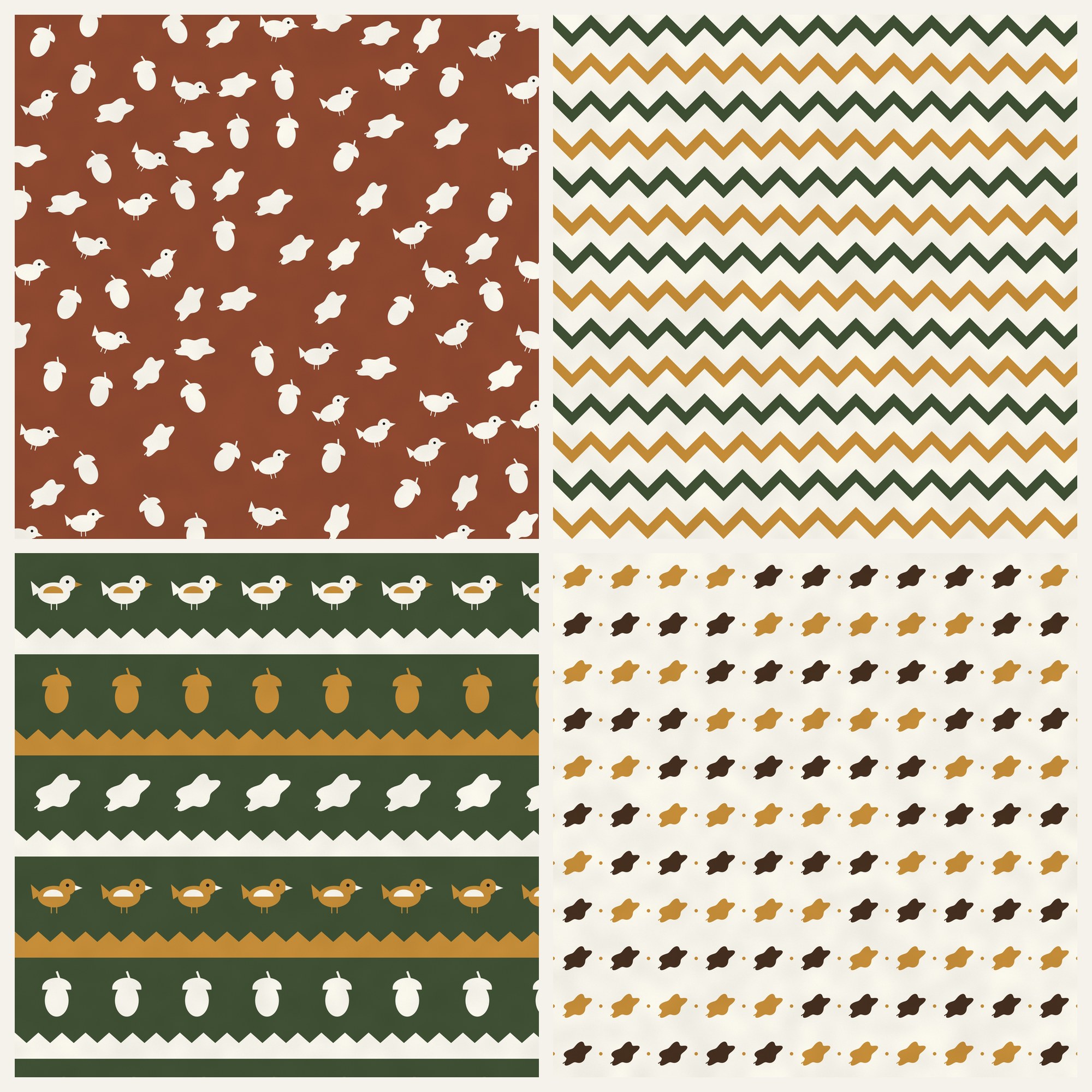 Woodland Acorn Grove Digital Paper Pack preview 6