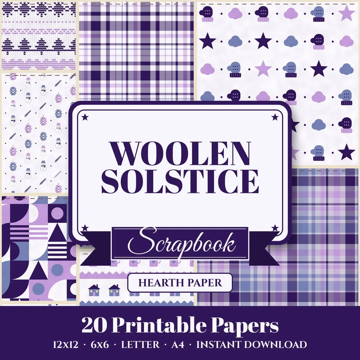 Woolen Solstice Digital Paper Pack cover