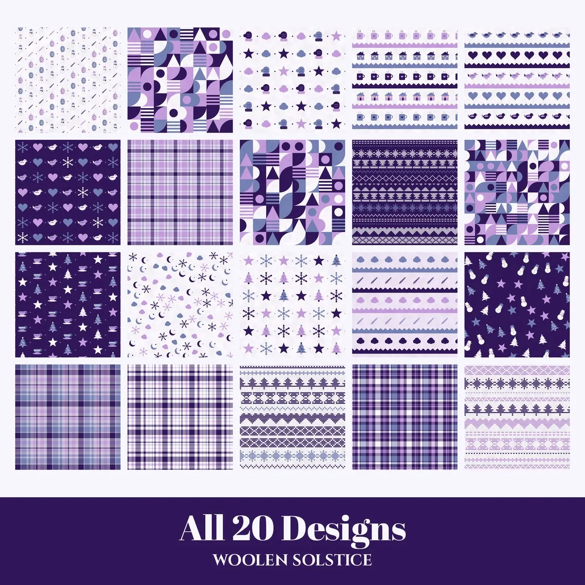 Woolen Solstice Digital Paper Pack preview 2