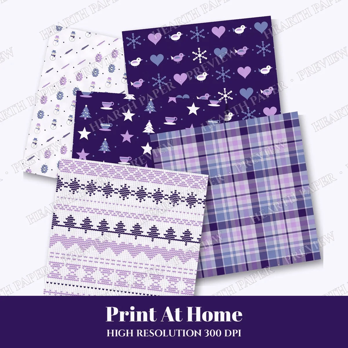 Woolen Solstice Digital Paper Pack preview 3